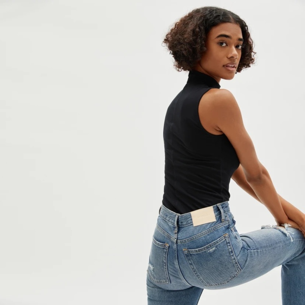 Everlane Luster Mockneck Tank Bodysuit